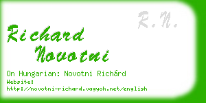 richard novotni business card